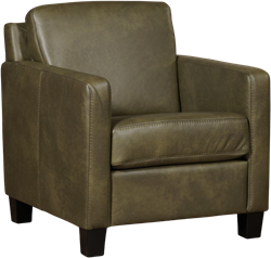 Leren fauteuil Smart - Granada leer Moss - Hout zwart