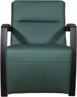 Leren industriële fauteuil Arrival - Toledo Leer Forrest - Frame zwart-2