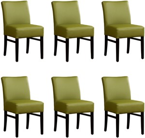 Leren eetkamerstoel hold, groen leer, groene keukenstoelen