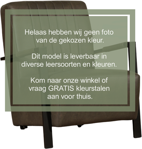 Leren design fauteuil Honest - Vintage Stone (grijs)