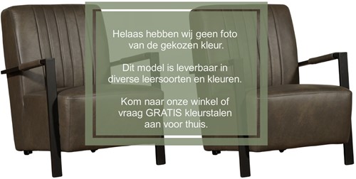 Leren design fauteuil Honest - set van 2 fauteuils - Vintage Stone (grijs)