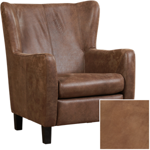 Leren stock fauteuil hug 391 bruin, bruin leer, bruine stoel