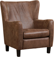 Leren oorfauteuil Hug