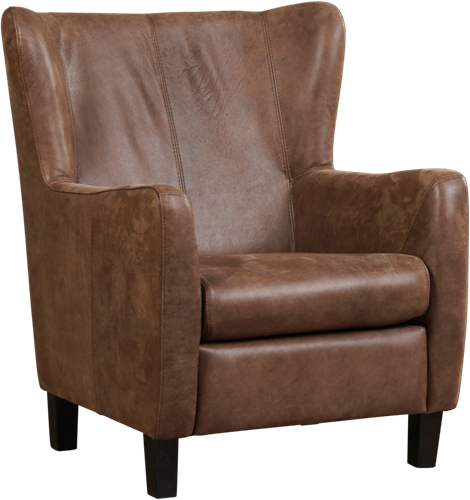 Leren oorfauteuil Hug