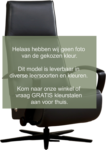 Leren relaxstoel Idol - Elektrisch - Elegance Antracite (donkergrijs) - Maat, large - Frame mat zwart - Stervoet mat zwart