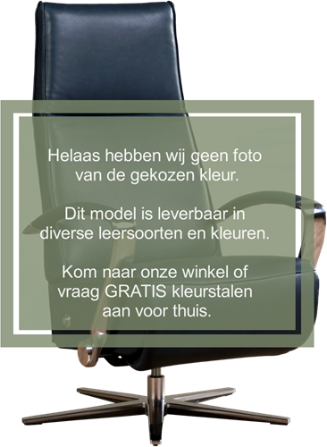 Leren relaxfauteuil Idol met geintegreerd voetenbank - Toledo Leer Giallo - Large - Frame mat zwart - Stervoet mat zwart