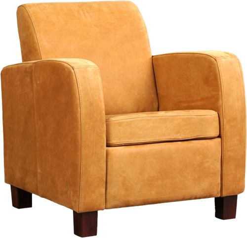 Leren fauteuil Joy - Kenia Leer Cognac - Hout bruin