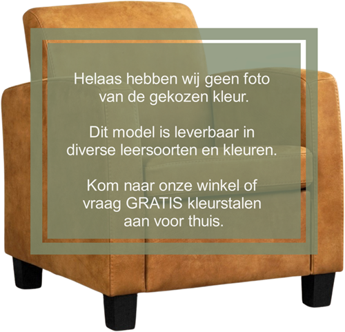 Leren fauteuil Joy - Elegance Black (zwart) - Poot hout, Bruin