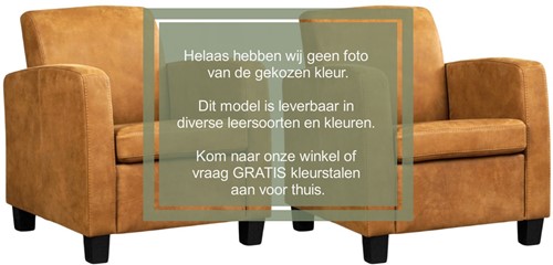 Leren fauteuil Joy - set van 2 fauteuils - Elegance Brown (bruin) - Poot hout, Bruin