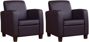 Leren fauteuil joy, paars leer, paarse stoel
