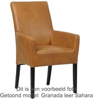Leren eetkamerstoel Just - met armleuning - Toledo Leer Betulla-1