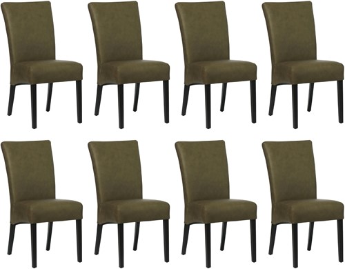 Leren eetkamerstoel Just - set van 8 stoelen