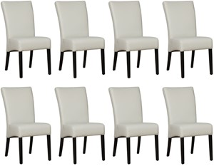 Leren eetkamerstoel just, grijs leer, grijze keukenstoelen