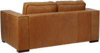 Leren bank Fine, 2-zitsbank - Vintage Leer Cognac - Hout, Zwart - (174x100cm)-3