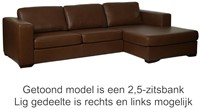 Leren bank Flow Special, 3-zitsbank + Longchair (314x100cm)