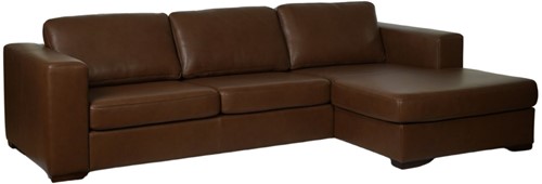 Leren bank Flow Special, 2.5-zitsbank + Longchair (284x100cm)