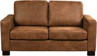 Leren bank Energy, 2-zitsbank - Kenia Leer Brown - Hout, Bruin - (164x90cm)-2