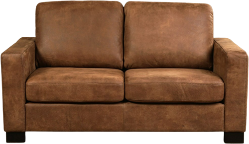 Leren bank Energy, 2-zitsbank - Kenia Leer Brown - Hout, Bruin - (164x90cm)-2