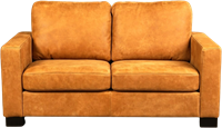 Leren bank Energy, 2-zitsbank - Kenia Leer Cognac - Hout, Bruin - (164x90cm)-2