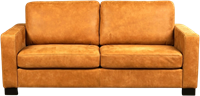 Leren bank Energy, 2.5-zitsbank - Kenia Leer Cognac - Hout, Bruin - (194x90cm)-2