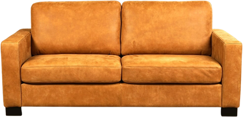 Leren bank Energy, 2.5-zitsbank - Kenia Leer Cognac - Hout, Bruin - (194x90cm)-2