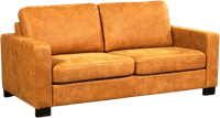 Leren bank Energy, 2.5-zitsbank - Kenia Leer Cognac - Hout, Bruin - (194x90cm)