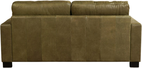 Leren bank Energy, 2.5-zitsbank - Kenia Leer Olive - Hout, Bruin - (194x90cm)-3