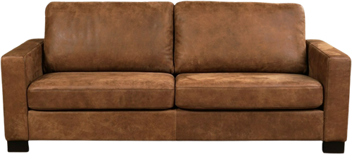 Leren bank Energy, 3-zitsbank - Kenia Leer Brown - Hout, Bruin - (214x90cm)-2
