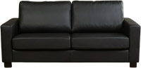Leren bank Energy, 3-zitsbank - Toledo Leer Nero - Hout, Bruin - (214x90cm)-2
