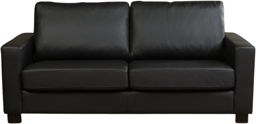 Leren bank Energy, 3-zitsbank - Toledo Leer Nero - Hout, Bruin - (214x90cm)-2