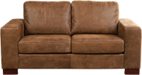 Leren bank Enjoy, 2-zitsbank - Kenia Leer Brown - Hout, Bruin - (174x90cm)-2