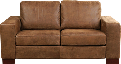 Leren bank Enjoy, 2-zitsbank - Kenia Leer Brown - Hout, Bruin - (174x90cm)-2