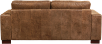 Leren bank Enjoy, 2.5-zitsbank - Kenia Leer Brown - Hout, Bruin - (204x90cm)-3