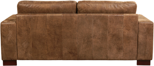 Leren bank Enjoy, 2.5-zitsbank - Kenia Leer Brown - Hout, Bruin - (204x90cm)-3