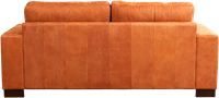 Oranje leren moderne 2.5-zitsbank Enjoy - poot hout bruin - Kenia Leer Rost (oranje leer) - (204x90cm)-3
