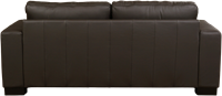 Leren bank Enjoy, 2.5-zitsbank - Toledo Leer Caffe - Hout, Zwart - (204x90cm)-3
