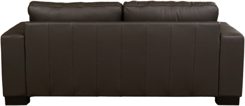 Leren bank Enjoy, 2.5-zitsbank - Toledo Leer Caffe - Hout, Zwart - (204x90cm)-3