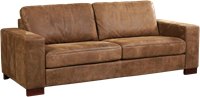 Leren bank Enjoy, 3-zitsbank - (224x90cm)