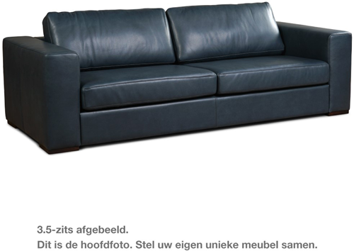 Leren Bank Flow 2 5 Zitsbank Vintage Leer Taupe Hout Bruin