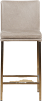 Leren barkruk Break laag - Vintage Lightgrey (lichtgrijs) - Kleur poot, RVS-2