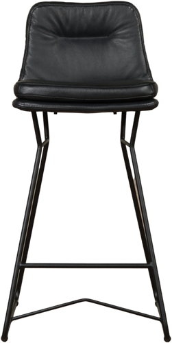 Leren barkruk Candy laag - Granada leer Black-2
