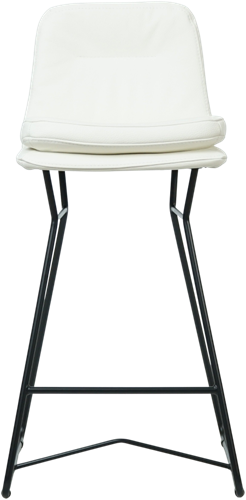 Leren barkruk Candy laag - Toledo Leer Bianco-2