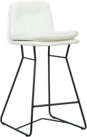 Leren barkruk Candy laag - Toledo Leer Bianco