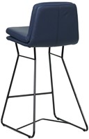 Leren barkruk Candy laag - Hermes Leer Kobalt-3