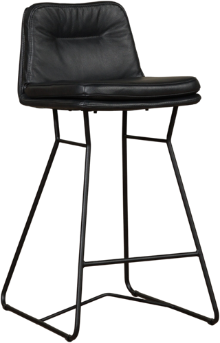Leren barkruk Candy laag - Granada leer Black