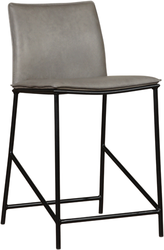 Leren barkruk Favor laag - Rancho Leer Cognac - Kleur poot, zwart
