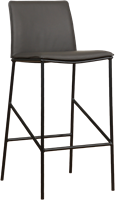 Leren barkruk Favor hoog - Toledo Leer Sky Blue - Kleur poot, zwart