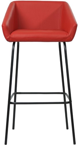 Leren barkruk Have hoog - Toledo Ducati (rood)-2