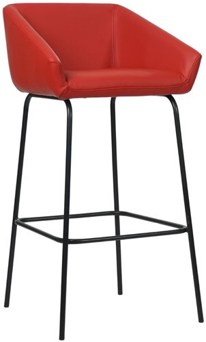 Leren barkruk Have hoog - Toledo Ducati (rood)