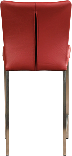 Leren barkruk Revolt laag - Toledo Leer Red - RVS-3